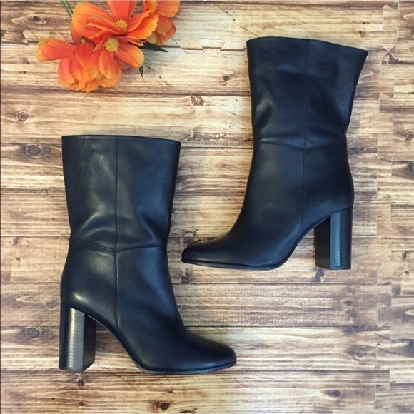 Maje Foxy Leather Fold Over Boots NWOT - Picture 6 of 8